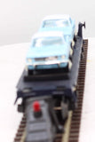 MTH 30-7617 MTH Auto Transport Flat Car with 2 Ertl '64 Mustangs RailKing O Scale Used