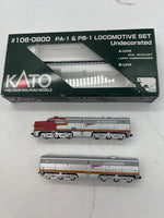 KATO 106-0800 SANTA FE ATSF PA-1 AND PB-1 DIESEL LOCOMOTIVE SET N SCALE Like New