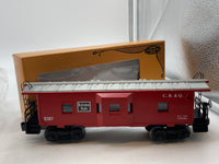 Lionel 6-9387 Chicago, Burlington & Quincy Bay Window Caboose 9387 O SCALE Used Excellent Damaged Box
