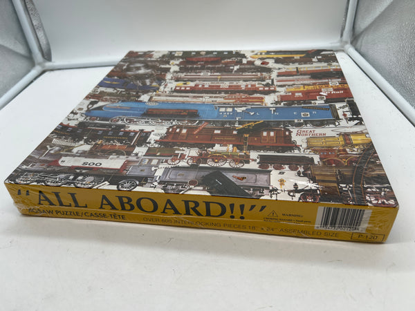 NORDEVCO P-120 ALL ABOARD TRAINS JIGSAW PUZZLE COLLECTIBLE  NEW