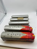 Marx Postwar 1095 Passenger set with 2 E7 AA Diesels (1 Pwd 1 nonpwd), 2 3152 coaches, 3197 observation car O SCALE Used as is No Box