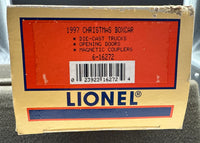 Lionel 6-16272 Christmas 1997 Box Car O SCALE Like New Damaged Box