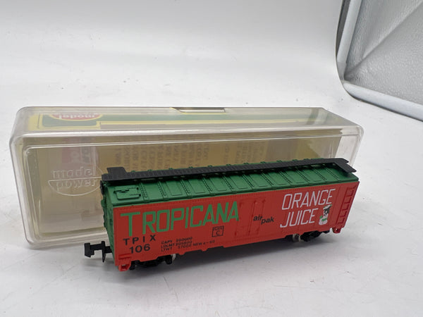 Model Power 3726 - Refrigerator Car, Tropicana Orange Juice N SCALE Like New