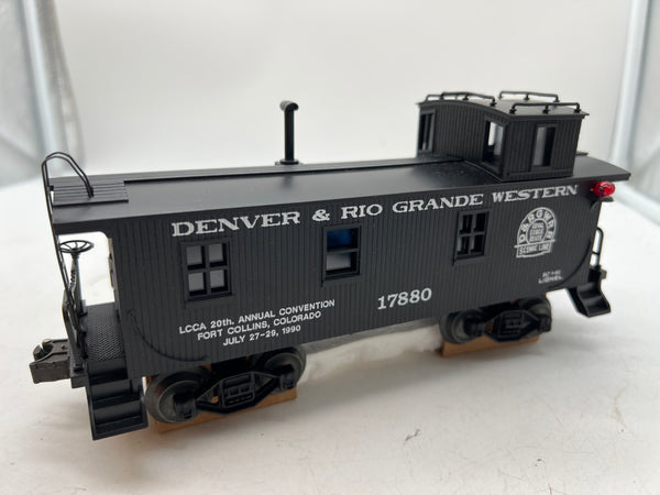 Lionel 6-17880 LCCA 1990 Denver and Rio Grande Western D&RGW woodside caboose O SCALE NEW