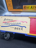 MTH Railking 30-78119 Baltimore American Beer Modern Reefer Car - (TCA 2010 Banquet Car) O SCALE Used Excellent