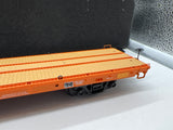 MTH Premier 20-95147 Norfolk Southern 60' Flat Car w/(4) ScaleTrax 10" Straights No. 992229 O SCALE Used Excellent as is