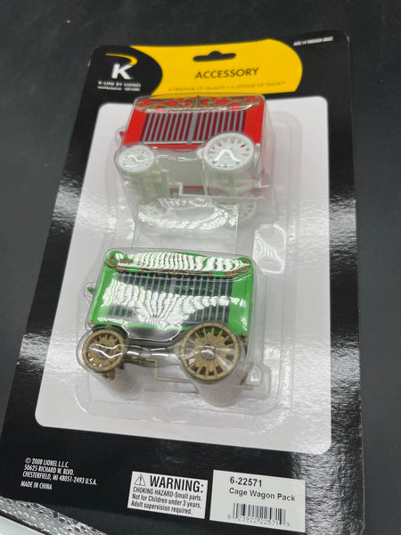 Lionel KLINE 6-22571 CIRCUS CAGE WAGON SET O SCALE NEW