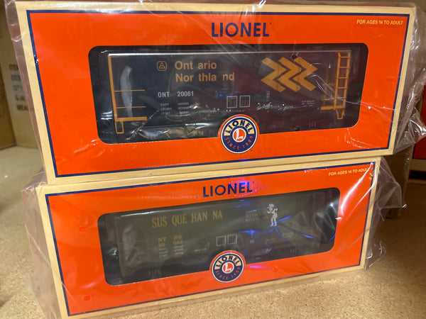 Lionel LCCA 6-52491 PS-2 hopper 2-car pack, Susquehanna & Ontario Northland O SCALE NEW