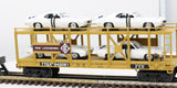 MTH Railking 30-76095 Erie Lackawanna Auto Carrier Flat Car w/(4) Pontiac Firebirds O SCALE Like New