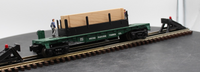 Lionel 6-36727 Weyerhaeuser Moe & Joe Flatcar O SCALE Like New