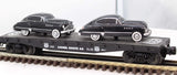 Lionel 6-17537 Flatcar with Black Touring Coupes Route 66 O Scale Like New