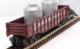 Lionel 6-6205 CANADIAN PACIFIC Long Gondola w/2 cannisters O Scale Like New