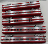 K-Line Texas Special 18" aluminum passenger cars (Set of 6 )  O SCALE Used Excellent No Box