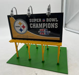 MTH Railking 30-90207 NFL - Pittsburgh Steelers Super Bowl XL Lighted Billboard O SCALE Like New