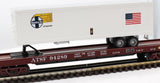 MTH 20-98117 Sante-Fe Flat Car W/40' Trailer O SCALE Like New