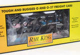 MTH Railking 30-76030 Auto Transportation Auto Carrier Flat Car W/4 VW Convertible Beetles O SCALE Like New