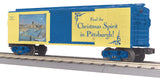 MTH Railking 30-74406 Pittsburgh Christmas-- Find the Christmas Spirit in Pittsburgh-- City skyline wth the Point Holiday Box Car O SCALE Like New