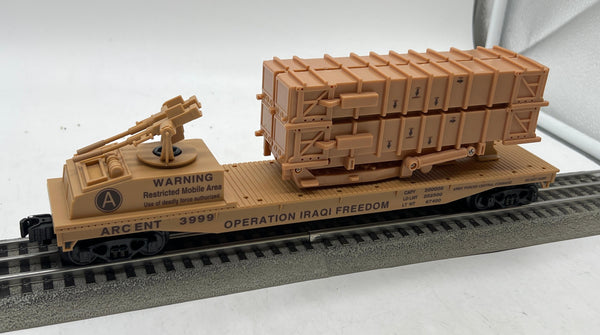 K-Line K691-8029 O Operation Iraqi Freedom Flatcar w/ Patriot Missile Battery O SCALE Like New