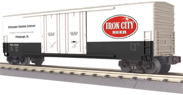MTH Railking 30-74404 Iron City RailKing 50' Double Door Plugged Boxcar MIC O SCALE NEW