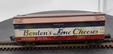 Atlas 6704-2 Borden's Fine Cheese 40' Woodside Refrigerator Car O Scale WEATHERED AS IS Used Excellent