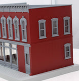 MTH 30-9012 Corner Drug Store Red W/ Gray Trim RailKing O Scale Like New