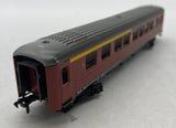 Fleischmann 1414J Swedish State Railways SJ Passenger Coach Car Brown HO SCALE Used Excellent Damaged Box