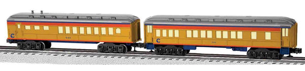 Lionel 6-81768 Chessie System Coach/Diner Baby Madison Passenger Car 2-Pack O SCALE Like New