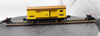 MTH Tinplate 10-1042 Boxcar yellow & brown roof with brass trim O SCALE Like New