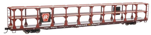 Walthers 910-8215 PENNSYLVANIA RAILROAD Flatcar Rack Trailer-Train Ready to Run brown #908124 HO Scale NEW