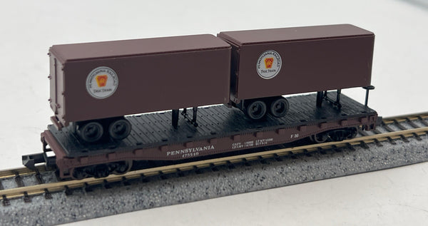 Atlas 3751 Pennsylvania PRR Piggyback Flatcar, N scale Like New