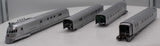 Con-Cor 001-008724 CHICAGO BURLINGTON & QUINCY Post WWII Pioneer Zephyr Diesel Train Set AND 0001-008723 4th Add On Car HO Scale Like New