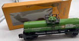 Lionel 6-6305 BRITISH COLUMBIA RAILWAY Single Dome Tank Car O Scale Used Excellent Damaged Box