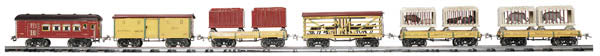 MTH 10-1125 Ives Amazing Circus Standard Gauge Freight Set with 10-1125A Ives Circus Set Diorama Tinplate