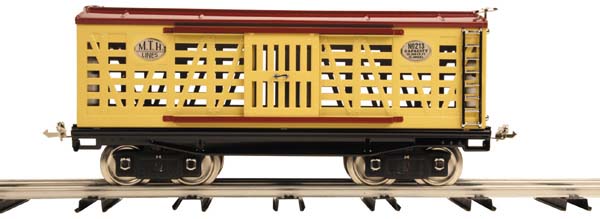 MTH Tinplate 10-204 Cream / Maroon w/Nickel Trim Car No. 213 O SCALE Like New