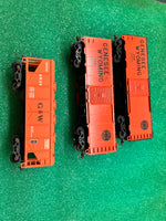 HO Car Pack 120:  Set of 3 Genesee & Wyoming Freight car pack HO SCALE USED