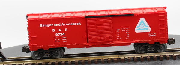 Lionel 6-9734  3-Rail 628810-725 BAR Bangor & Aroostook Single Door Box Car 9734 O SCALE Used Damaged Box