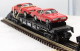 MTH 30-7639 Flat Car w/2 1968 Pontiac GTOs O SCALE Used No Box