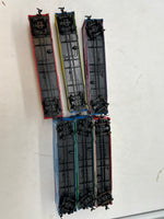 SET OF 6 US STATES/ PATRIOTIC CARS WITH LATCH COUPLERS HO SCALE Used Excellent NO BOX AS IS