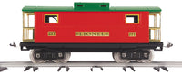 MTH Tinplate 11-30066 Lionel Corporation Tinplate No. 217 Std. Gauge Illuminated Caboose Red/Peacock Std. Gauge.  NEW