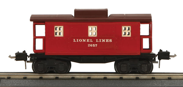 MTH Tinplate 11-70041 Lionel Corporation Tinplate No. 2657 Red & Maroon Caboose O SCALE Used Excellent No Box