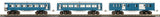 MTH Tinplate 11-80025 Blue/Silver Lionel Corporation Tinplate 3-Car No. 1695 Passenger Set . O SCALE Like New