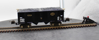 MTH Tinplate 10-1042  hopper car black with brass trim O SCALE Like New