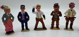 LGB 5049 SIX FIGURES G SCALE (AS PICTURED) MAN WITH SUSPENEDRS MISSING ITEM FOR HAND Used Damaged Box