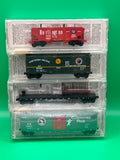 Micro-Trains 21212 Burlington Northern BN Fallen Flags Merger SP&S GN NP CB&Q 4 car set N SCALE NEW