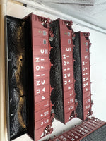 MTH Premier 20-97059 Union Pacific 4-Bay Hopper 6 Car Set O SCALE Used Excellent Damaged Box