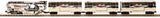 MTH 30-78061, 30-1433-1 Coors Light Silver Bullet Train Set w/ Rare Add-On Tail Car limited O Scale Like New