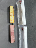 Atlas Set of 2 Boxcars Weathered as is N SCALE Used Excellent