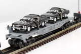 MTH Railking 30-7661 Auto Transport Flat Car w/Ertlr 1970 Nova O SCALE Like New