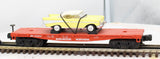 MTH Rugged Rails 33-7604 Burlington Flat Car w/1957 Chevy O SCALE Like New