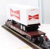 K-Line K691-5601 Milwaukee Flat car #57356 w/Budweiser Trailer O SCALE Like New